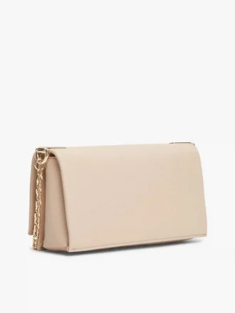 Geantă crossbody cu curea cu lanț și închizătoare cu monogramă