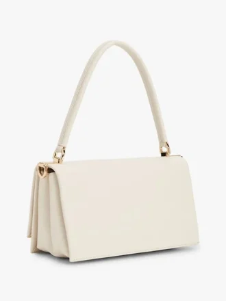 Geantă crossbody cu închidere cu clapă și monogramă