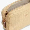 Geantă crossbody din rafie cu logo monogramă Geantă crossbody din rafie cu logo monogramă