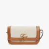Geantă de umăr din pânză cu monogramă Geantă de umăr din pânză cu monogramă