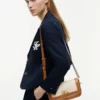 Geantă de umăr din pânză cu monogramă Geantă de umăr din pânză cu monogramă