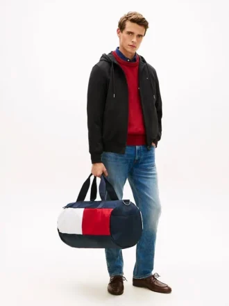 Geantă de voiaj cu logo steag colorblock