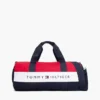 Geantă de voiaj din pânză cu blocuri de culoare și logo Tommy Geantă de voiaj din pânză cu blocuri de culoare și logo Tommy