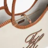Geantă maxi din in cu monogramă script Geantă maxi din in cu monogramă script