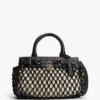 Geantă mini din piele cu macrame Geantă mini din piele cu macrame