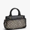 Geantă mini din piele cu macrame Geantă mini din piele cu macrame