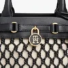 Geantă mini din piele cu macrame Geantă mini din piele cu macrame