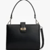 Geantă mini tip satchel cu închizătoare cu monogramă Geantă mini tip satchel cu închizătoare cu monogramă