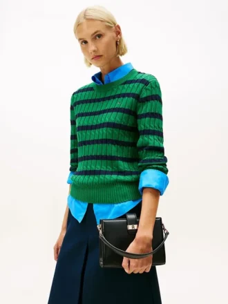 Geantă mini tip satchel cu închizătoare cu monogramă