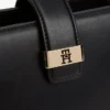 Geantă mini tip satchel cu închizătoare cu monogramă Geantă mini tip satchel cu închizătoare cu monogramă