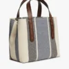 Geantă mini tip satchel din jacquard cu dungi Geantă mini tip satchel din jacquard cu dungi