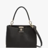 Geantă satchel medie cu închizătoare cu monogramă Geantă satchel medie cu închizătoare cu monogramă
