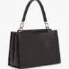 Geantă satchel medie cu închizătoare cu monogramă Geantă satchel medie cu închizătoare cu monogramă