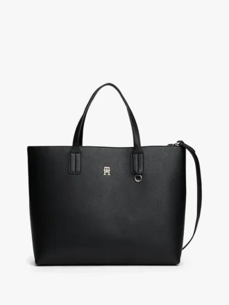 Geantă tip satchel cu logo monogram Geantă tip satchel cu logo monogram