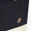 Geantă tote din pânză cu blocuri de culoare Geantă tote din pânză cu blocuri de culoare