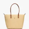 Geantă tote din rafie cu logo monogramă Geantă tote din rafie cu logo monogramă