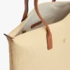 Geantă tote din rafie cu logo monogramă Geantă tote din rafie cu logo monogramă