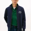 Hanorac cu fermoar din fleece flexibil cu logo arc Hanorac cu fermoar din fleece flexibil cu logo arc