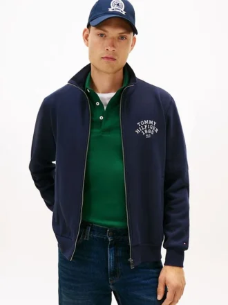 Hanorac cu fermoar din fleece flexibil cu logo arc