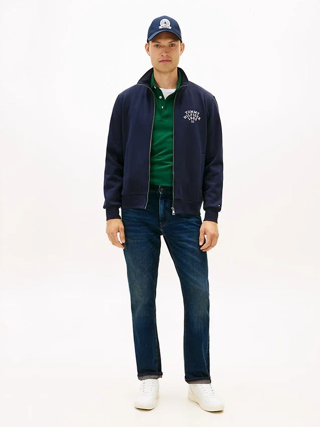 Hanorac cu fermoar din fleece flexibil cu logo arc Hanorac cu fermoar din fleece flexibil cu logo arc