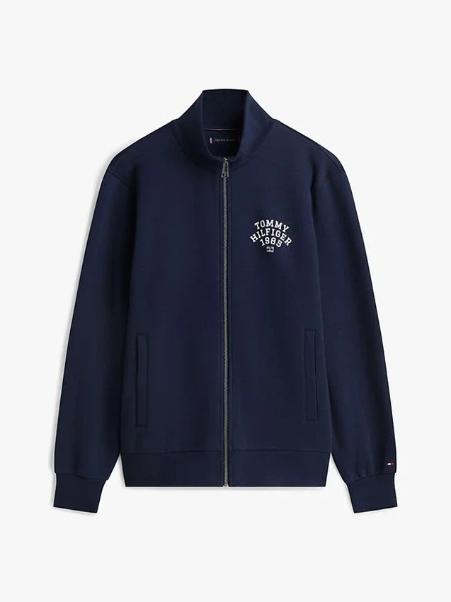 Hanorac cu fermoar din fleece flexibil cu logo arc Hanorac cu fermoar din fleece flexibil cu logo arc