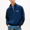 Hanorac cu fermoar pe un sfert și logo Tommy Jeans Hanorac cu fermoar pe un sfert și logo Tommy Jeans