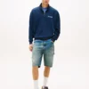 Hanorac cu fermoar pe un sfert și logo Tommy Jeans Hanorac cu fermoar pe un sfert și logo Tommy Jeans