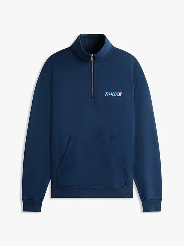 Hanorac cu fermoar pe un sfert și logo Tommy Jeans Hanorac cu fermoar pe un sfert și logo Tommy Jeans