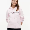 Hanorac cu glugă din fleece cu logo Tommy