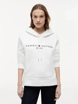 Hanorac cu glugă din fleece cu logo Tommy