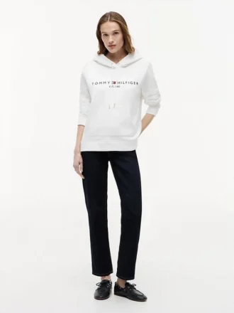 Hanorac cu glugă din fleece cu logo Tommy