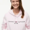 Hanorac cu glugă din fleece cu logo Tommy