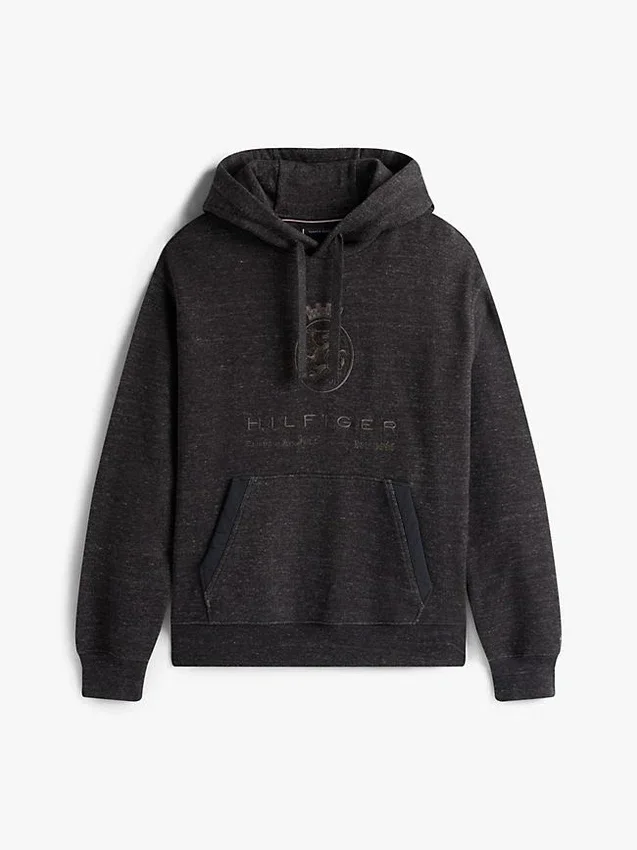 Hanorac cu glugă Hilfiger Crest Logo Heathered Hanorac cu glugă Hilfiger Crest Logo Heathered