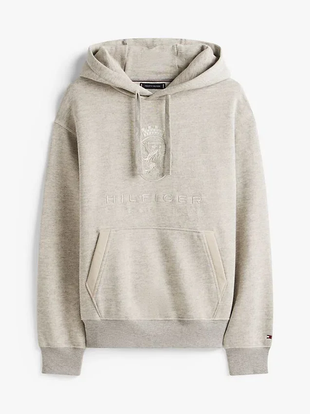 Hanorac cu glugă Hilfiger Crest Logo Heathered Hanorac cu glugă Hilfiger Crest Logo Heathered
