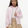 Hanorac cu glugă și fermoar pentru copii, cu logo-ul Tommy