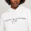 Hanorac cu glugă și logo Tommy brodat Hanorac cu glugă și logo Tommy brodat