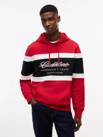 Hanorac cu glugă Tommy x Cadillac F1® Team Script