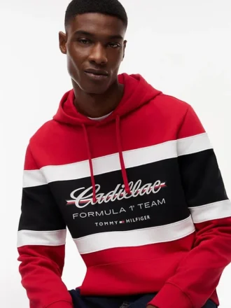 Hanorac cu glugă Tommy x Cadillac F1® Team Script