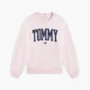 Hanorac cu guler rotund și logo Tommy