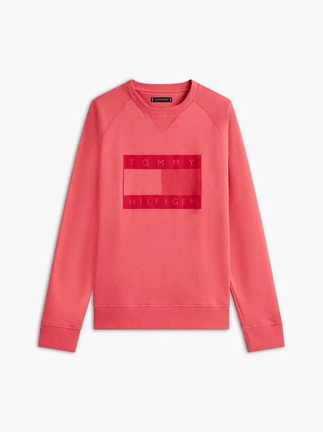 Hanorac cu mâneci raglan și logo steag, cu interior periat Hanorac cu mâneci raglan și logo steag, cu interior periat