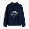 Hanorac curbat cu imprimeu Hilfiger pentru copii