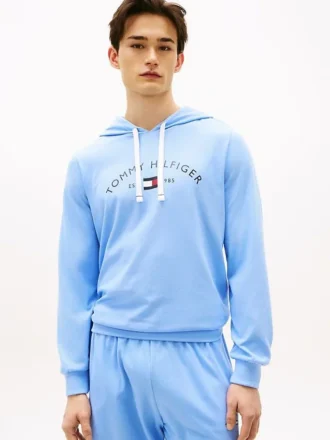Hanorac de dormit cu glugă Hilfiger Logo Pique