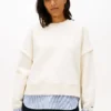 Hanorac din fleece cu aspect stratificat Hanorac din fleece cu aspect stratificat