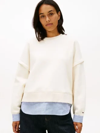 Hanorac din fleece cu aspect stratificat
