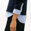 Hanorac din fleece cu aspect stratificat Hanorac din fleece cu aspect stratificat