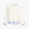 Hanorac din fleece cu aspect stratificat Hanorac din fleece cu aspect stratificat