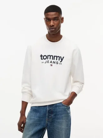 Hanorac din piele de căprioară cu logo Tommy Jeans