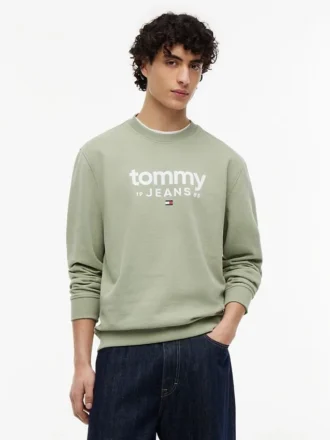 Hanorac din piele de căprioară cu logo Tommy Jeans