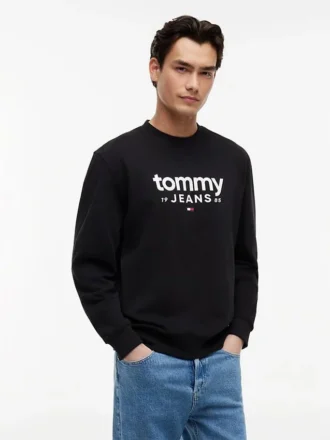 Hanorac din piele de căprioară cu logo Tommy Jeans