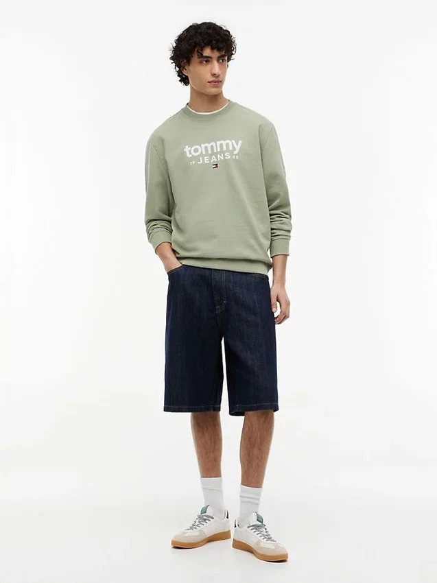 Hanorac din piele de căprioară cu logo Tommy Jeans Hanorac din piele de căprioară cu logo Tommy Jeans